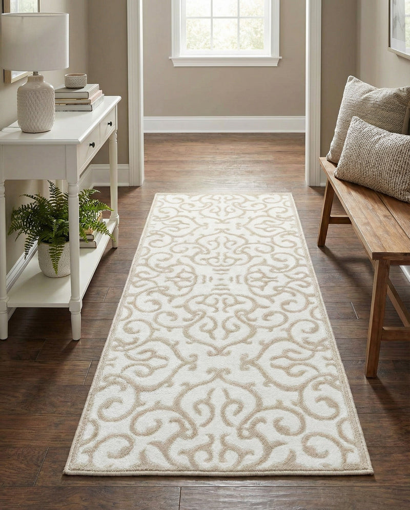 Andes Summit Collection Area Rug -  Pichincha Runner Snow White  lifestyle 77