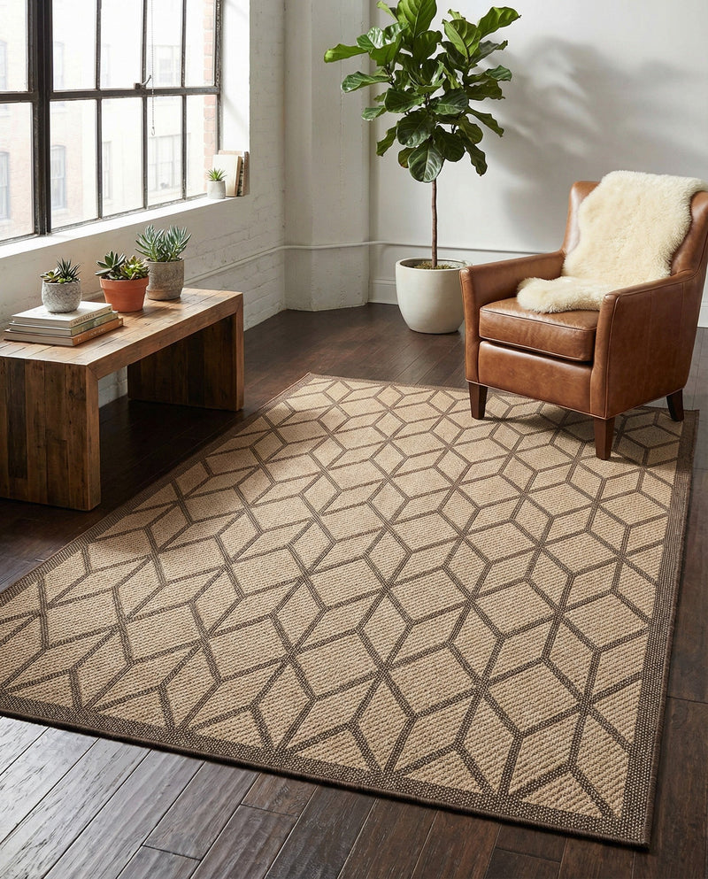 Sahara Sands Collection Area Rug -  Mut Rectangle Natural  lifestyle 11