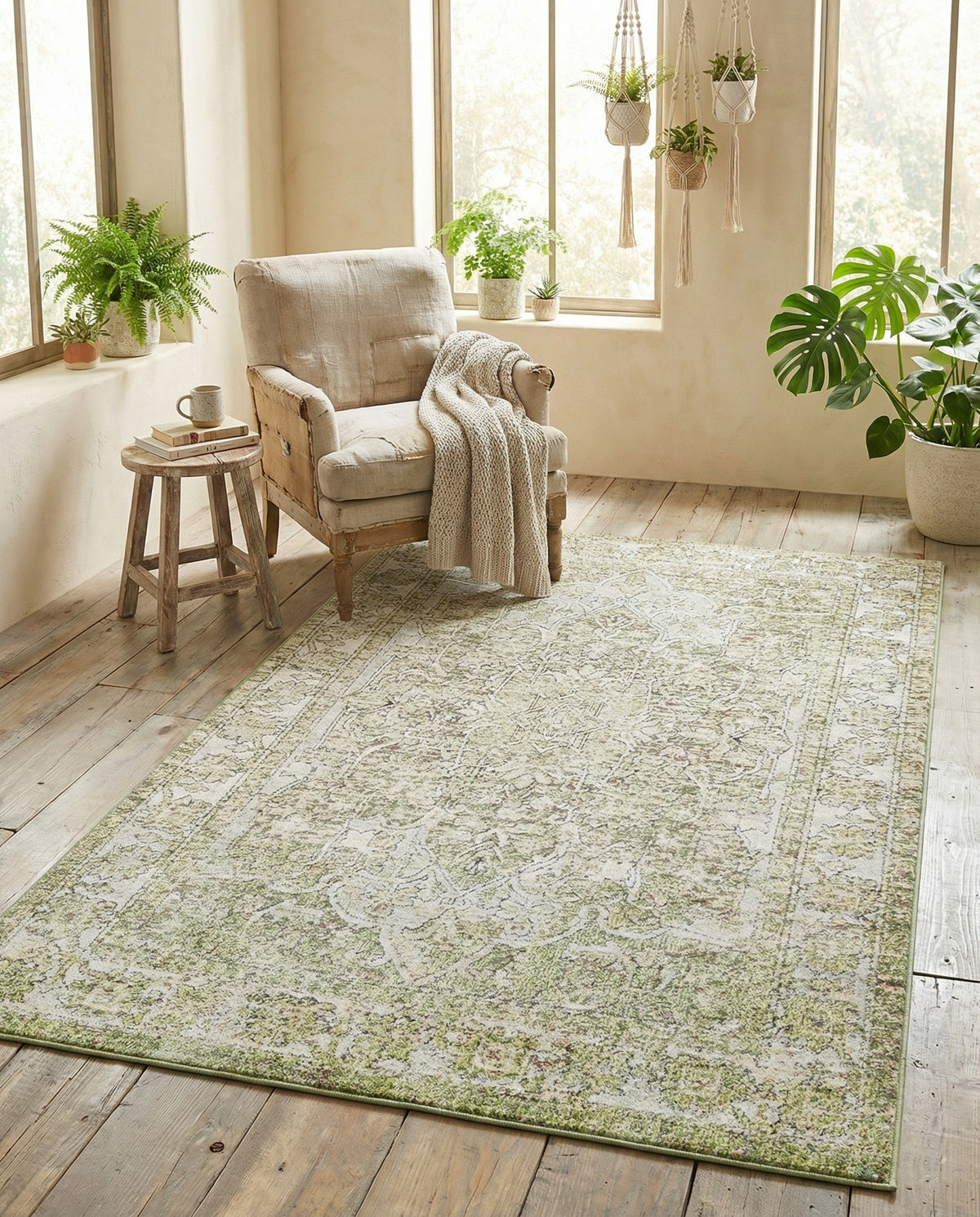 Savannah Soiree Collection Area Rug -  Everglade (Green) Rectangle Green  lifestyle 21