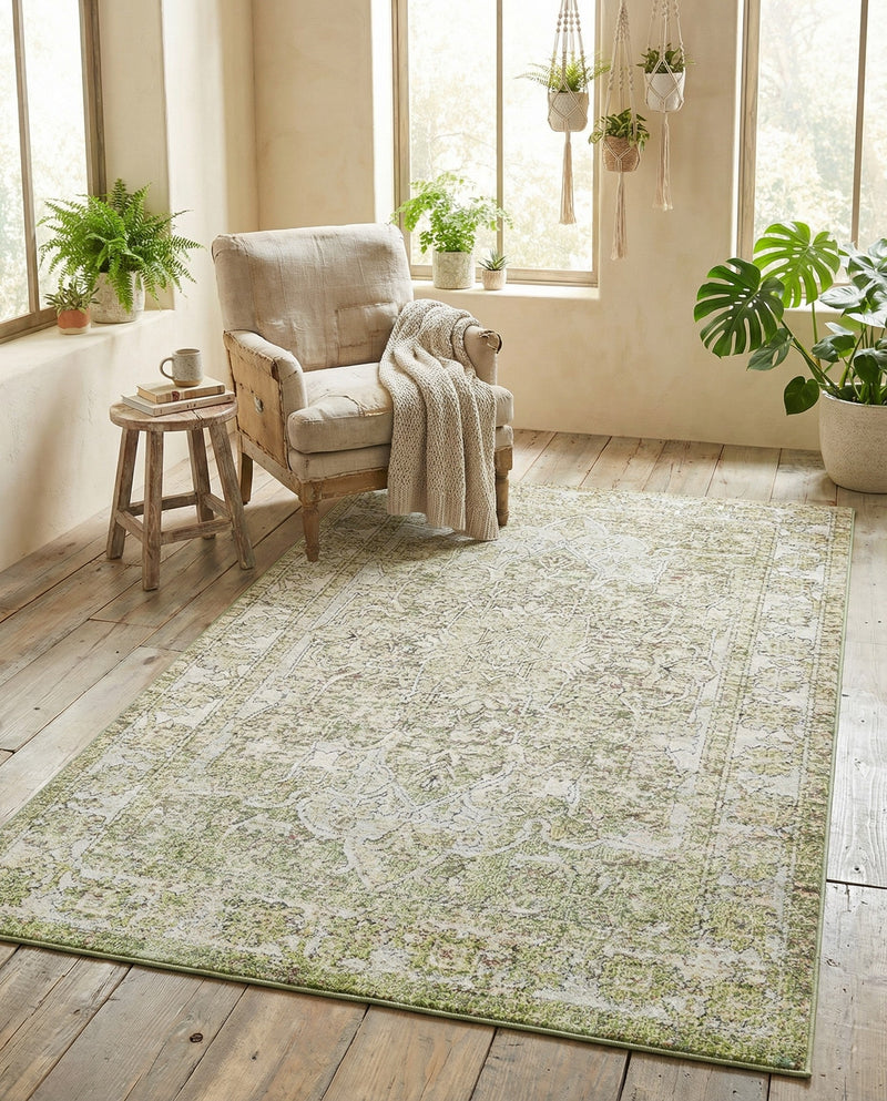 Savannah Soiree Collection Area Rug -  Everglade (Green) Rectangle Green  lifestyle 21