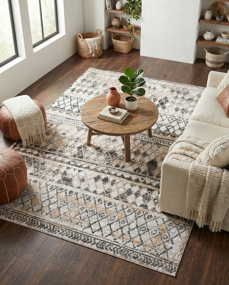 Dresden Elegance Collection Area Rug -  Zittau Rectangle Beige  lifestyle 50