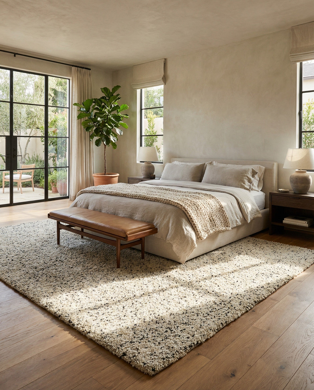 Wellington Luxe Shag Collection Area Rug - Kapiti Rectangle Salt and Pepper  lifestyle 48