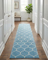 Trellis Mosaic Collection Area Rug -  Pergolatown (Light Blue) Runner Light Blue  lifestyle 48