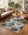 Marrakech Mosaic Collection Area Rug -  Atlas Rectangle Blue Gray  lifestyle 10