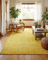 Marrakesh Lattice Collection Area Rug - Casablanca (Yellow) Rectangle Yellow  lifestyle 12