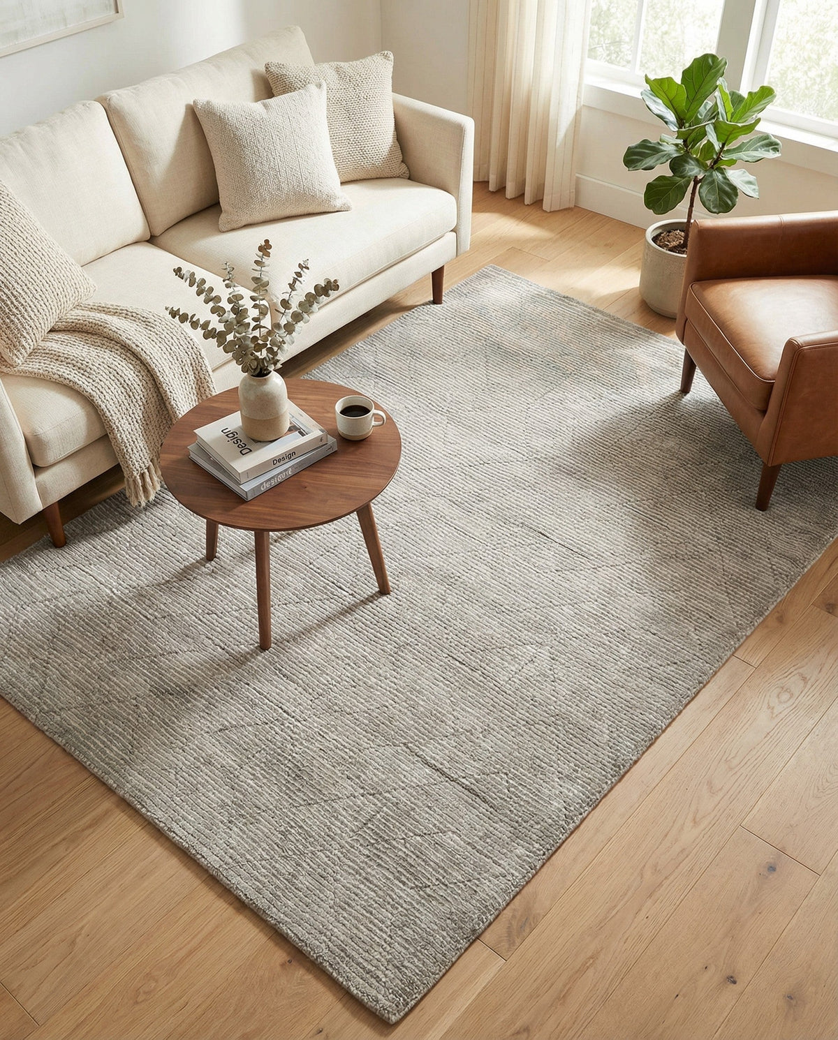 Nordic Loom Geometric Collection Area Rug - Oslo Rectangle Steel gray  lifestyle 33