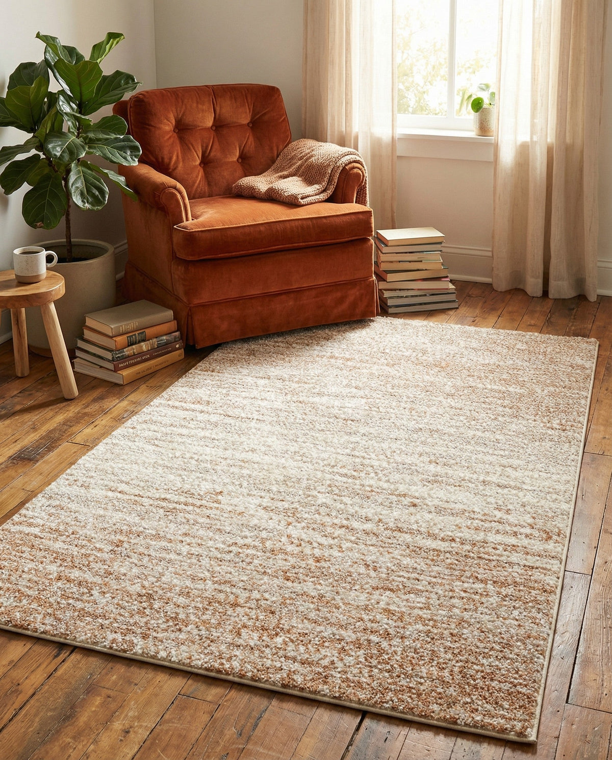 Sienna Collection Area Rug -  Verona Rectangle Smokey Taupe  lifestyle 50