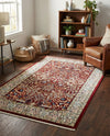 Persian Elegance Collection Area Rug -  Kerman (Burgundy) Rectangle Burgundy  lifestyle 12