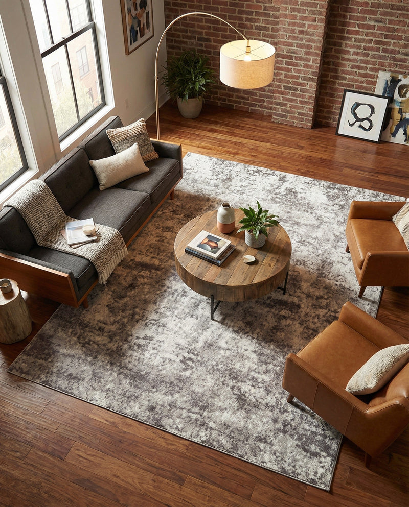 Luminara Sands Collection Area Rug - Elysium (Stone Gray) Rectangle Stone Gray  lifestyle 14