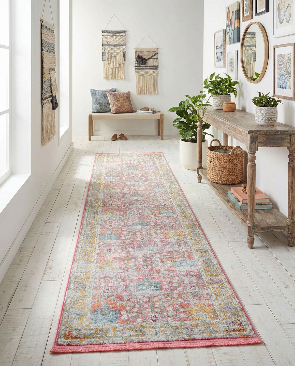 Arcadia Rugs Collection Area Rug -  Olympus Runner Pink  lifestyle 187