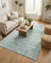 Metro Heights Collection Area Rug -  Chelsea Rectangle Teal  lifestyle 35