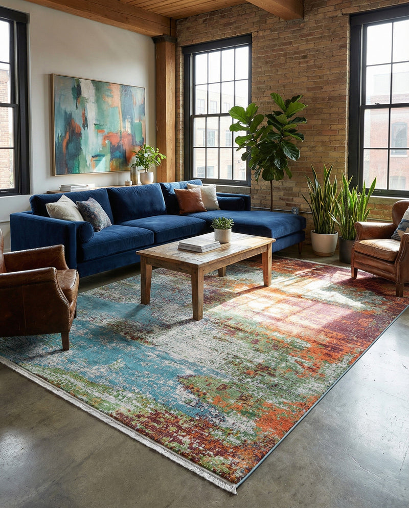 Arcadia Rugs Collection Area Rug -  Avalon Rectangle Multi  lifestyle 3