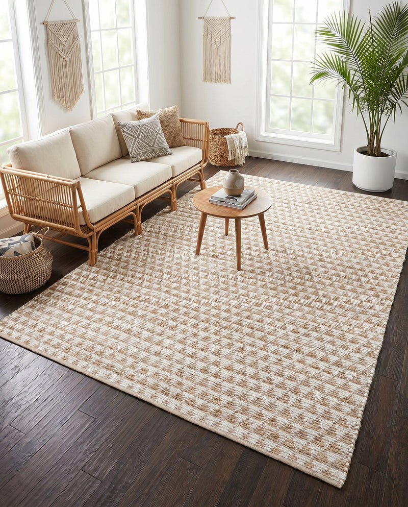 Osian Looms Collection Area Rug - Mumbai Rectangle White  lifestyle 26