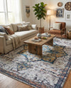 Baroque Era Collection Area Rug - Versailles (Sea Salt White) Rectangle Sea Salt White  lifestyle 29
