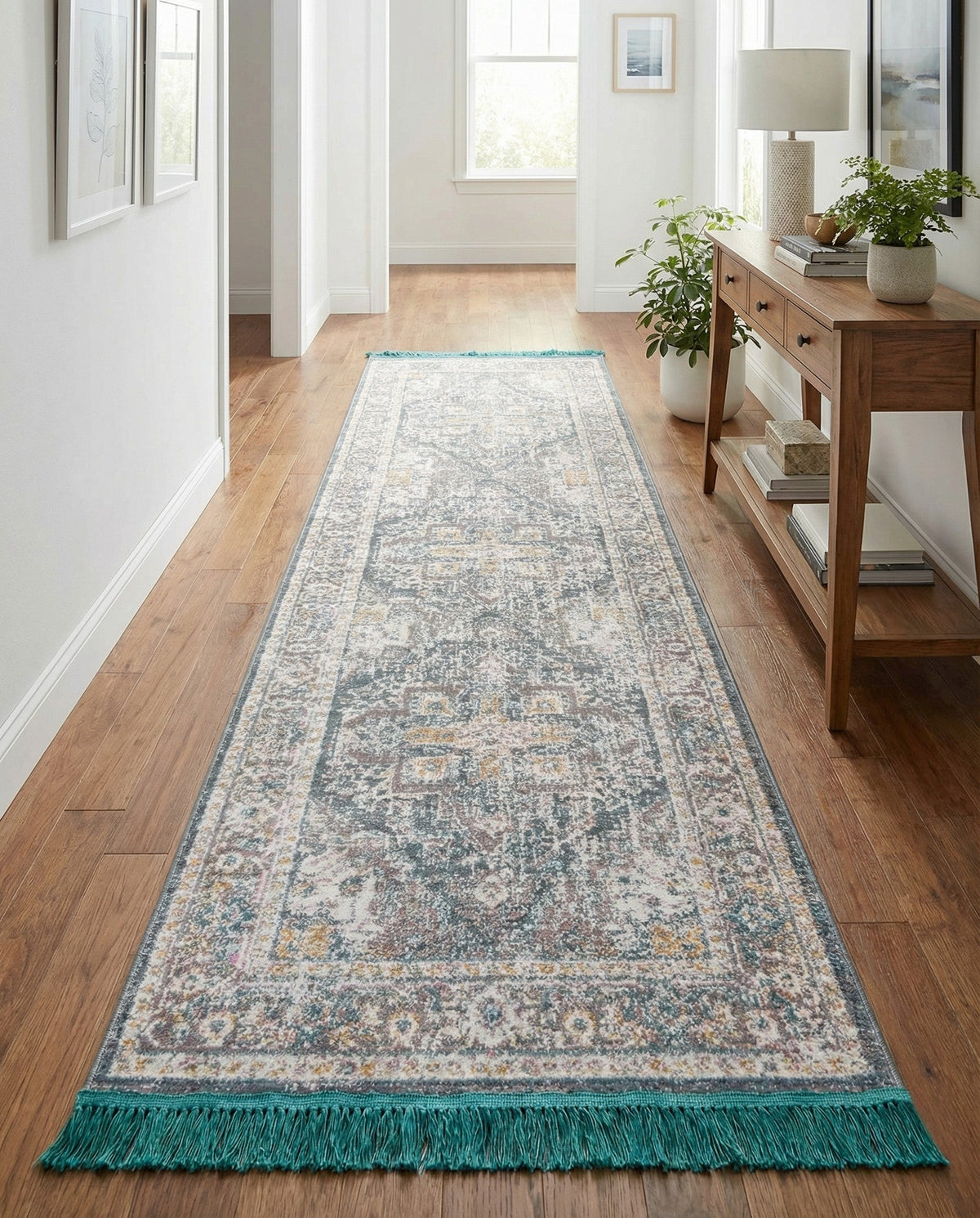 Caribbean Breeze Collection Area Rug -  Andros Runner Gray  lifestyle 167