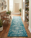 Georgetown Rugs Collection Area Rug - Dupont (Turquoise) Runner Turquoise  lifestyle 48