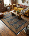 Zagros Oasis Collection Area Rug -  Gilan-e Gharb Rectangle Blue  lifestyle 20