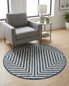 Urban Terrace Collection Area Rug -  Astoria (Blue) Round Blue  lifestyle 43