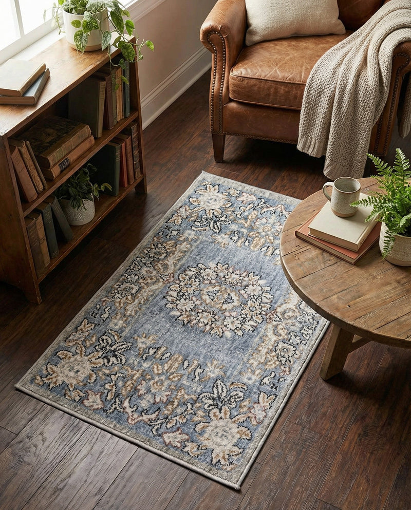 Heritage Harbor Collection Area Rug -  Seabreeze Rectangle Harbor Blue  lifestyle 32