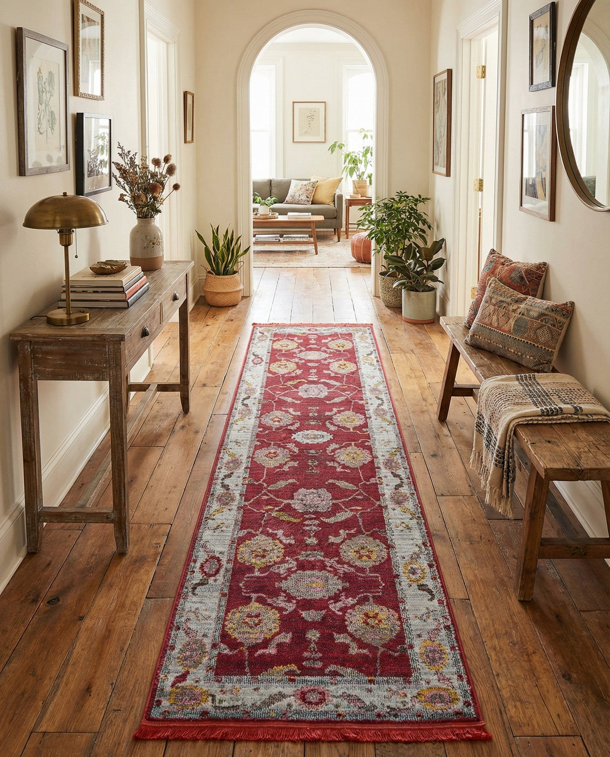 Arcadia Rugs Collection Area Rug - Eden (Red) Runner Red  lifestyle 81