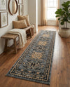 Tabriz Tapestries Collection Area Rug - Azerbaijan (Gray) Runner Gray  lifestyle 37