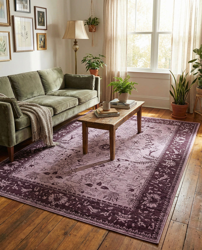 Horizon Collection Area Rug -  Apex (Purple) Rectangle Purple  lifestyle 28