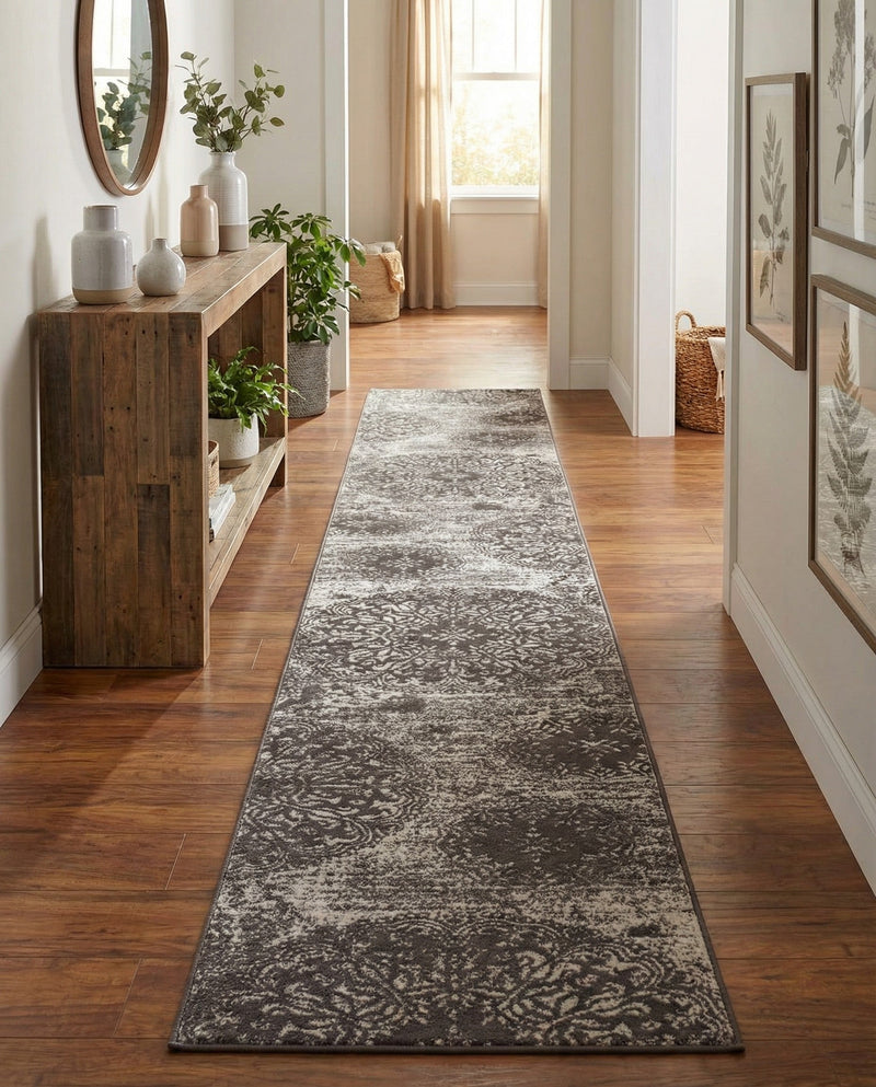 Riviera Elegance Collection Area Rug -  Monaco (Light Gray) Runner Light Gray  lifestyle 74