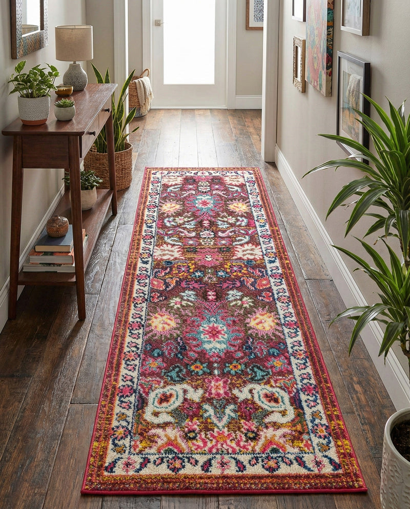 Chateau Elegance Collection Area Rug - Versailles Runner Multi  lifestyle 54