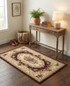 Versailles Elegance Collection Area Rug -  Louveciennes (Brown) Rectangle Brown  lifestyle 33