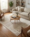 Metro Heights Collection Area Rug -  Bronx Rectangle Beige  lifestyle 44