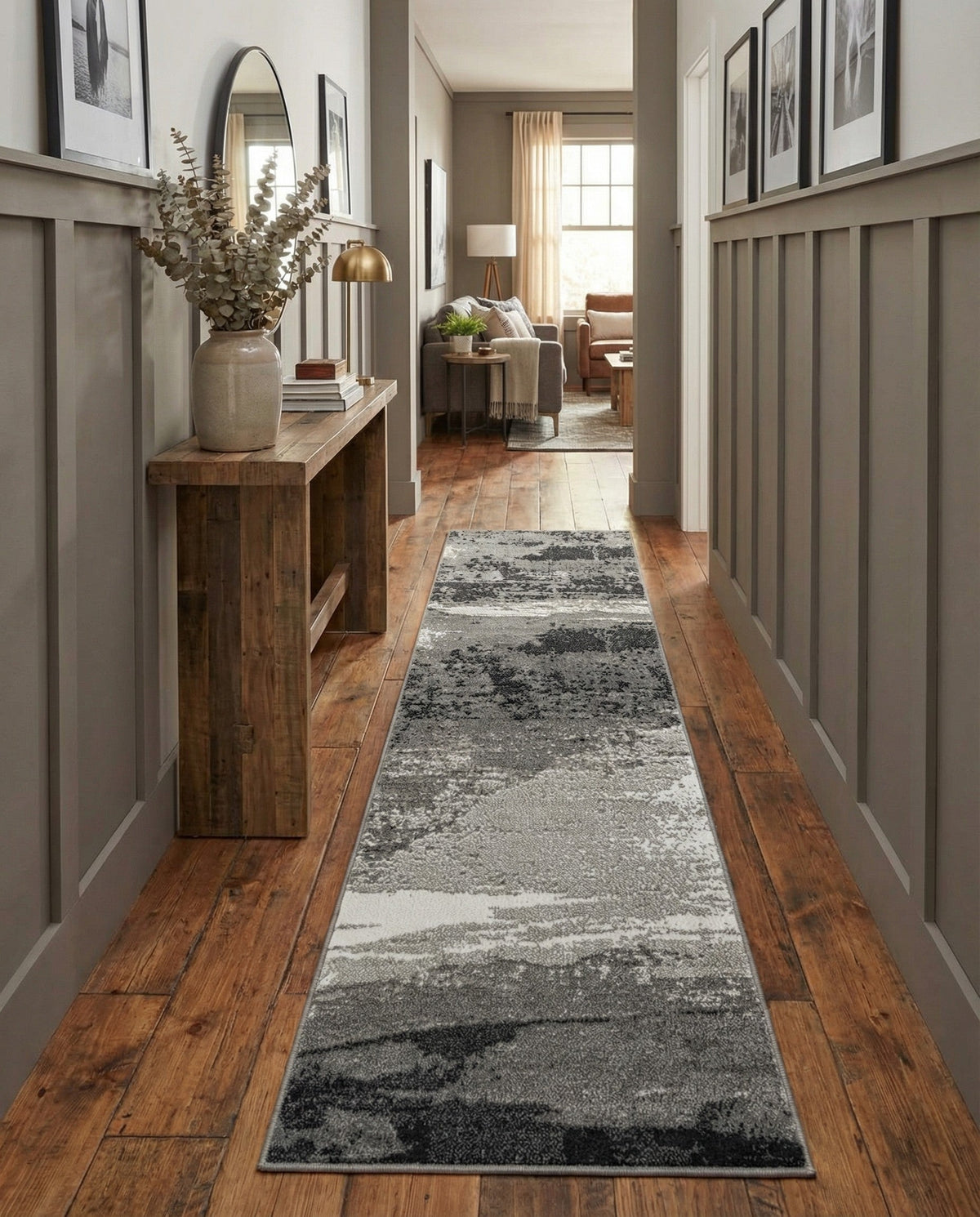 Copenhagen Edge Collection Area Rug - Nyhavn Runner Black  lifestyle 134