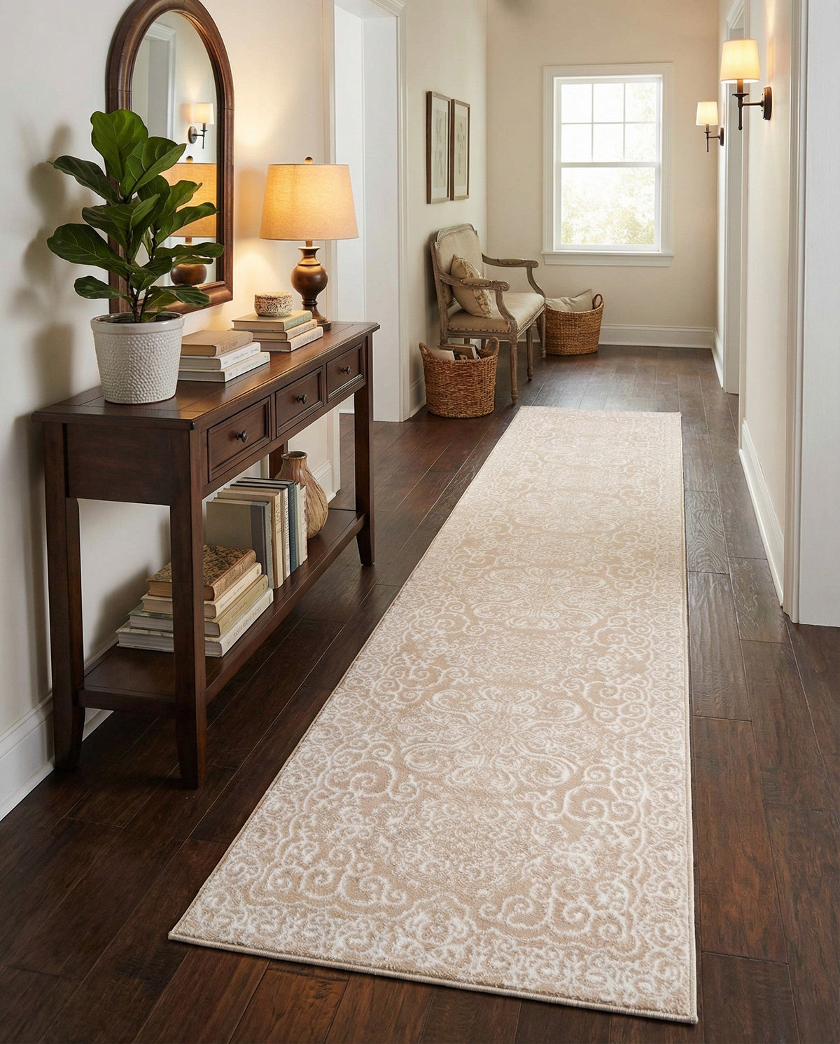 Andes Summit Collection Area Rug -  Lanín Runner Beige  lifestyle 101