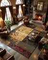 Bistro Lounge Collection Area Rug -  Lungo Rectangle Beige  lifestyle 16