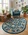 Adriana Terrace Collection Area Rug -  Positano (Navy Blue) Oval Navy Blue  lifestyle 58