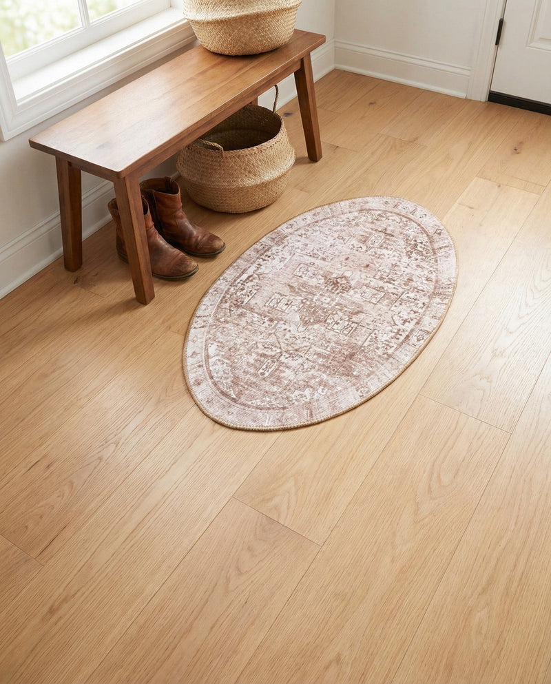 Heritage Elegance Collection Area Rug -  Windsor (Beige) Oval Beige  lifestyle 27