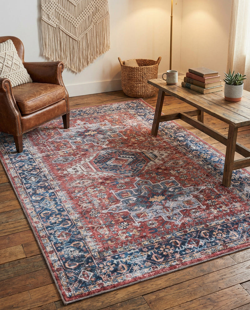 Laguna Sands Collection Area Rug -  Venice Rectangle Rust Red  lifestyle 58