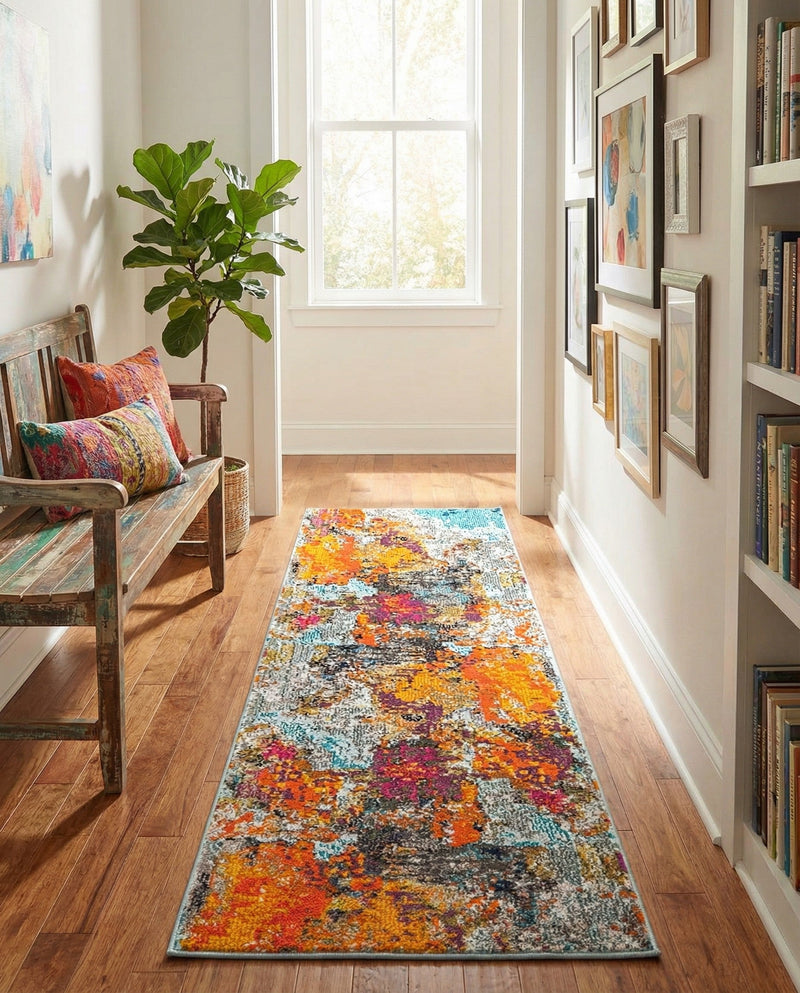Colorburst Oasis Collection Area Rug -  Spectrum Runner Multi  lifestyle 42