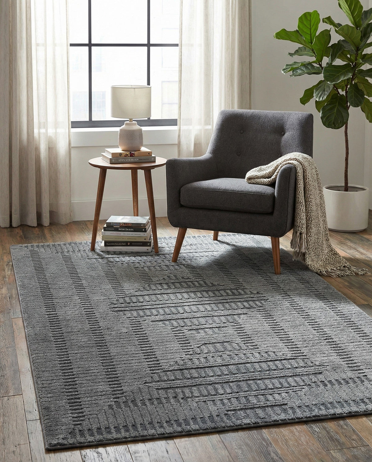 Haven Tapestry Collection Area Rug -  TranquilGlade Rectangle Serenity Blue  lifestyle 16