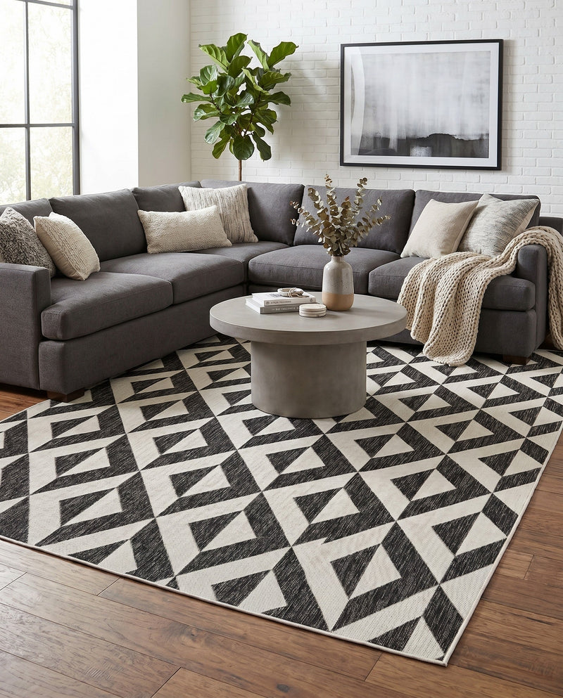 Urban Oasis Rugs Collection Area Rug -  Highrise (Charcoal Gray) Rectangle Charcoal Gray  lifestyle 25