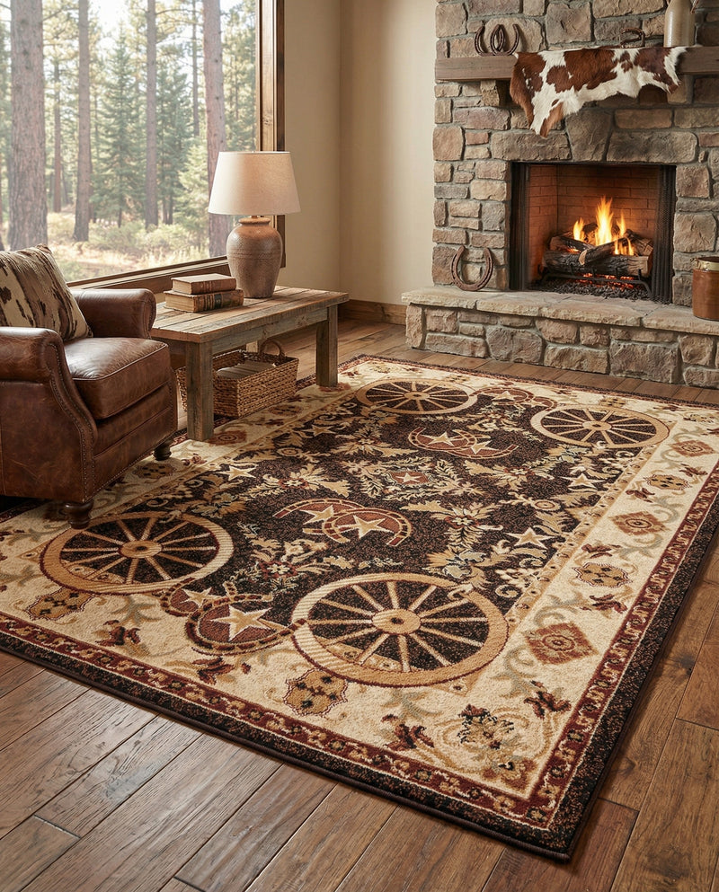 Frontier Trails Collection Area Rug -  Onyx Rectangle Black  lifestyle 42