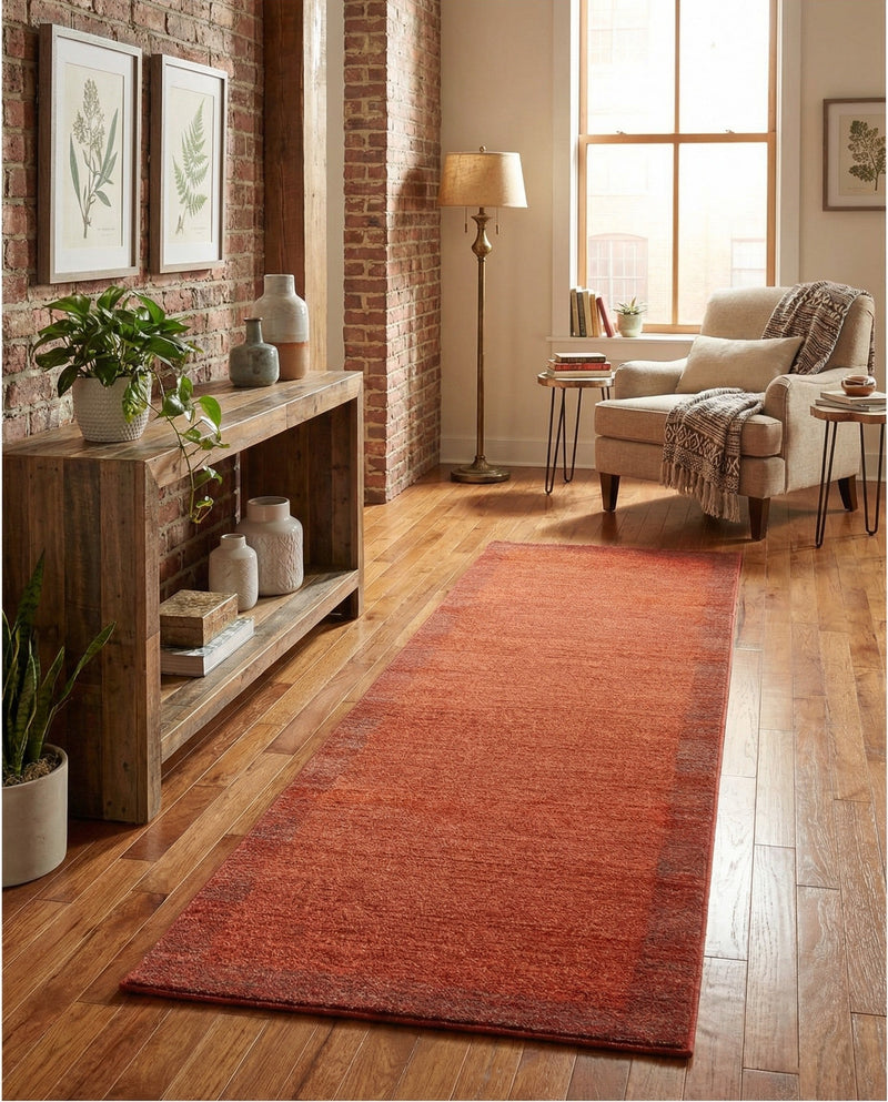 Studio Haven Collection Area Rug -  Conservatory (Terracotta) Runner Terracotta  lifestyle 49