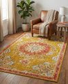 Brighton Terrace Collection Area Rug - Hove (Gold) Rectangle Gold  lifestyle 27