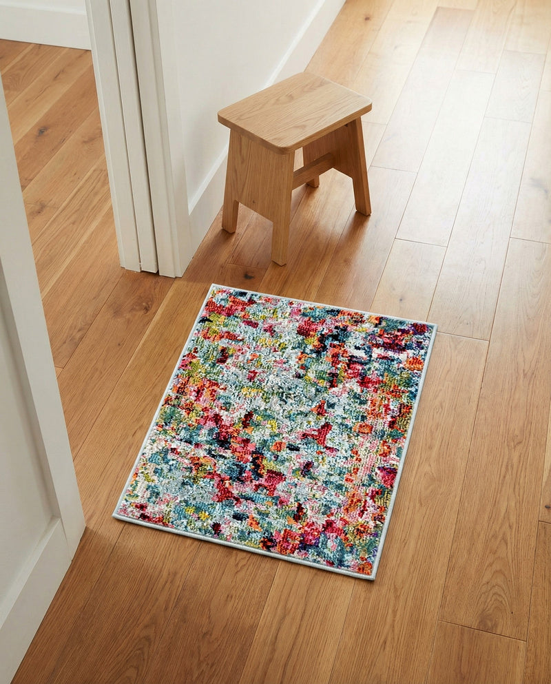 Chromatic Oasis Collection Area Rug -  Lagoon Rectangle Multi  lifestyle 6