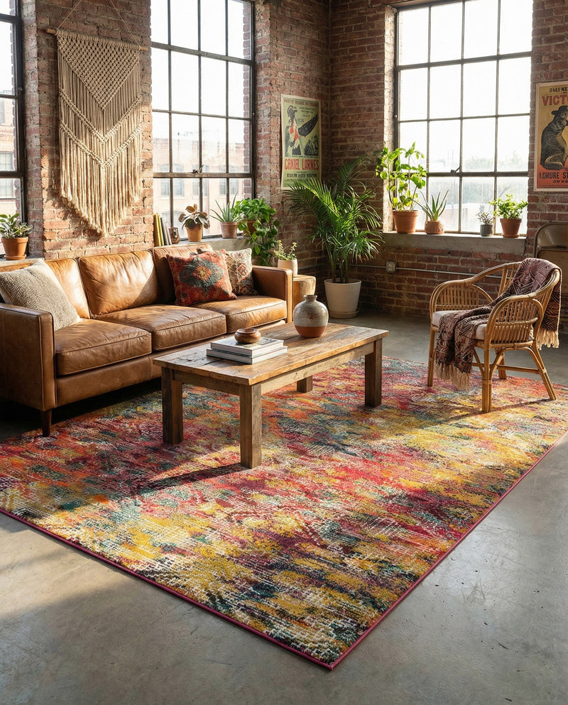 Colorburst Oasis Collection Area Rug -  Azura Rectangle Multi  lifestyle 24
