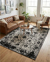 Cascade Range Collection Area Rug -  Shasta (Black and White) Rectangle Black and White  lifestyle 13