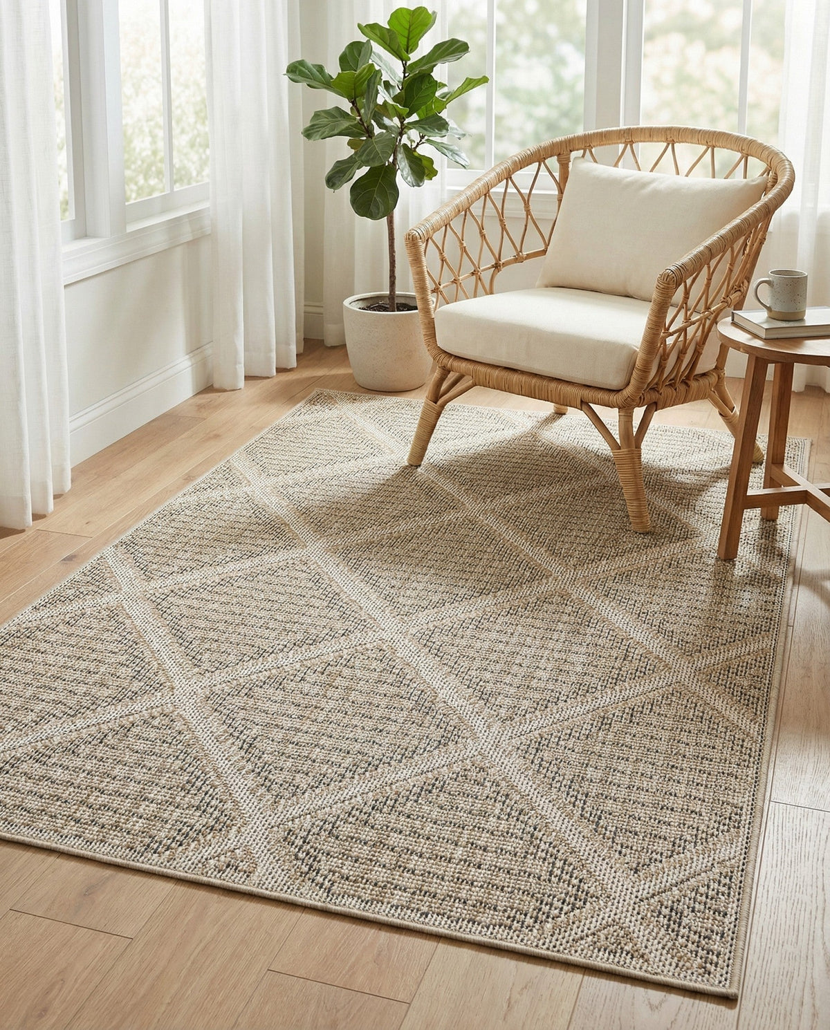 Savannah Pergola Collection Area Rug -  Eden Rectangle Khaki  lifestyle 53