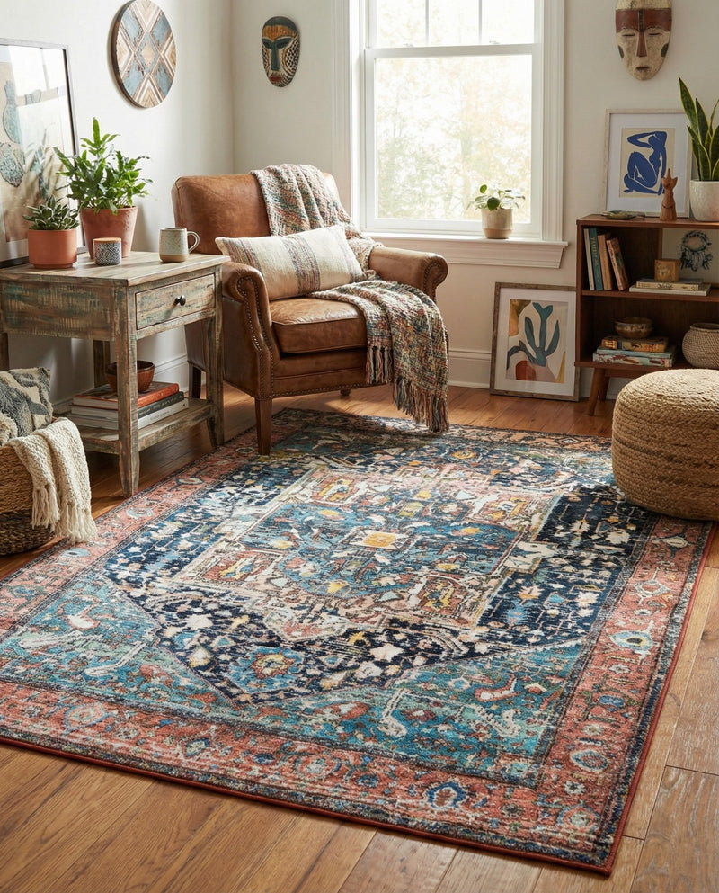 Casablanca Tapestry Collection Area Rug - Fes Rectangle Multi  lifestyle 60