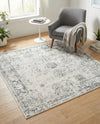 Riviera Elegance Collection Area Rug - Antibes (Gray) Square Gray  lifestyle 52