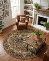 Neptune Elegance Collection Area Rug -  Galatea (Green) Round Green  lifestyle 72