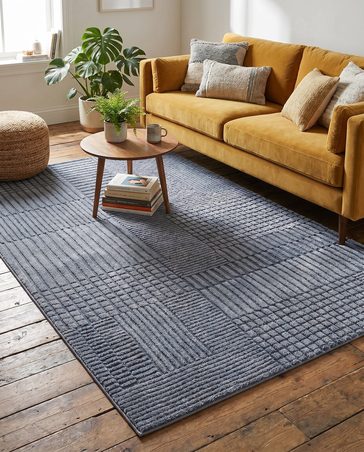Haven Tapestry Collection Area Rug -  EnchantedGrove Rectangle Slate Blue  lifestyle 6
